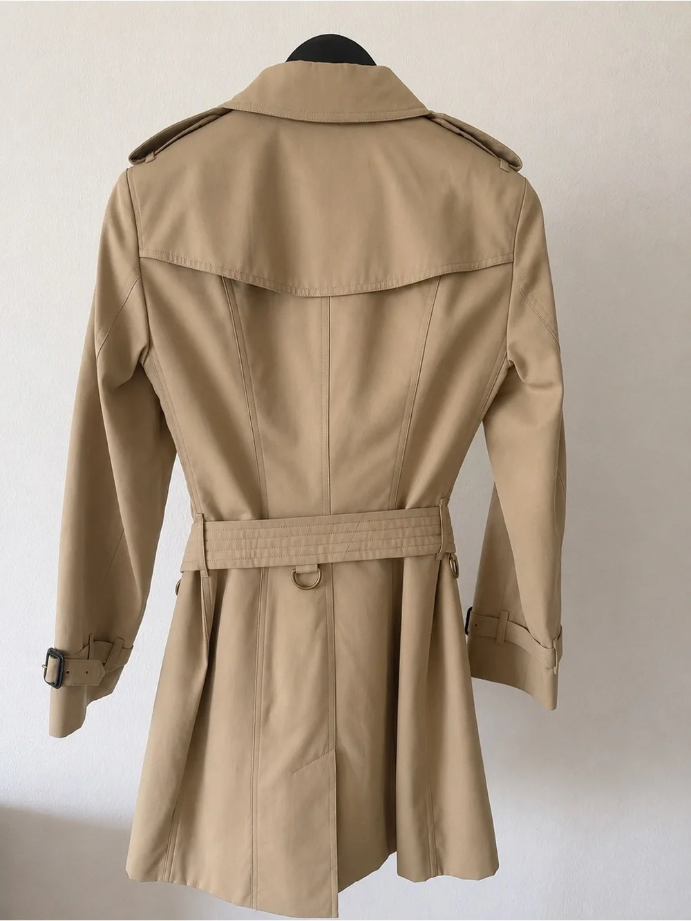Burberry Khaki Double-Breasted medium length Trench Coat - Picture 4 of 6